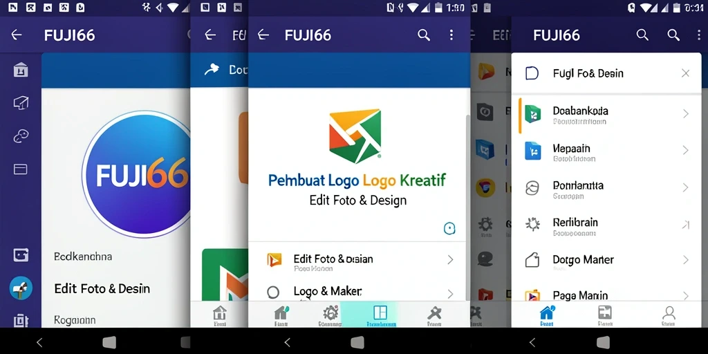 Tampilan antarmuka pengguna FUJI66 yang simpel dan intuitif.