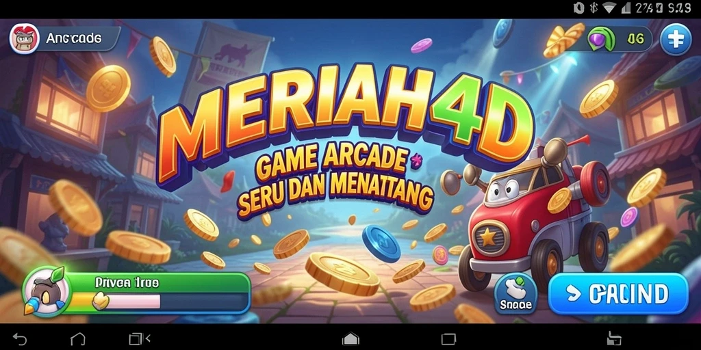 Antarmuka MERIAH4D menampilkan gameplay Arcade yang menarik.