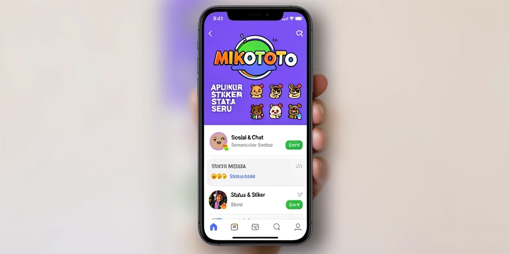 Tampilan antarmuka MIKOTOTO dengan beragam stiker dan status.