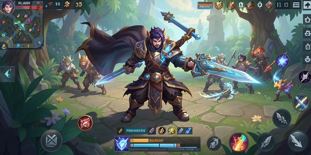 Tampilan antarmuka RPG MLBB8 dengan karakter dan petualangan menarik.