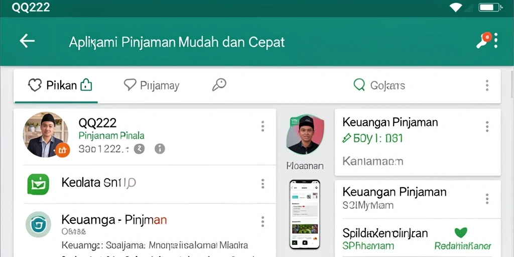 Antarmuka pengguna QQ222 yang sederhana dan intuitif.