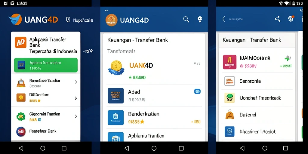 Antarmuka UANG4D untuk proses Transfer Bank yang mudah dan cepat.