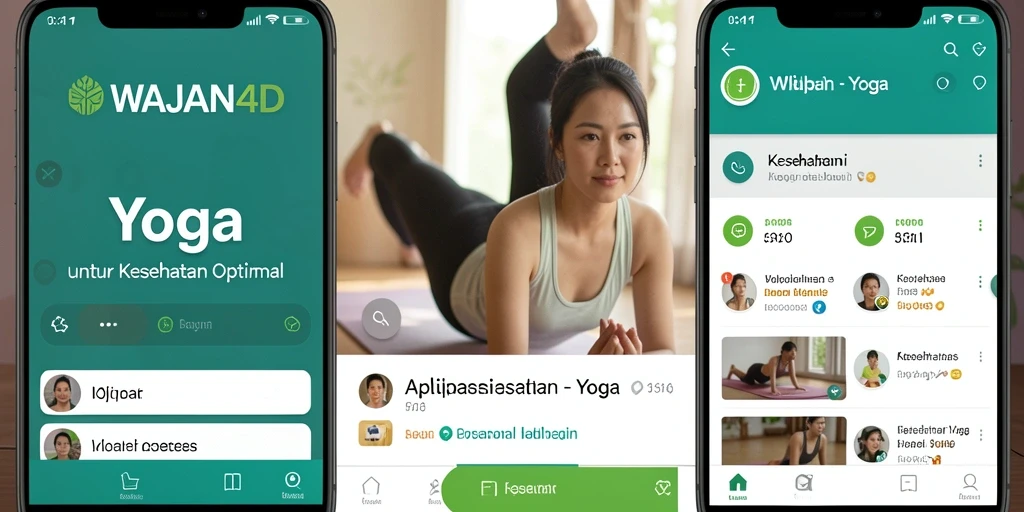 Antarmuka WAJAN4D menampilkan berbagai pose Yoga yang menarik.