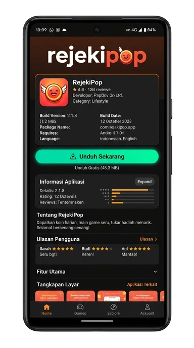 Unduh APK rejekipop untuk Android Secara Mudah