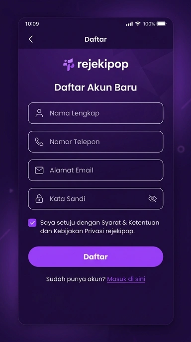 Panduan Membuat Akun Baru Rejekipop untuk Pengguna Android